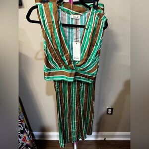 Green and Brown Striped 2 piece set